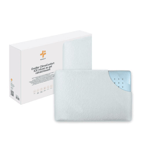 Almofada Refrescante ClimaConfort ICE 60x40 com Gel Infundido, Fronha Termorreguladora de Viscose Respirável