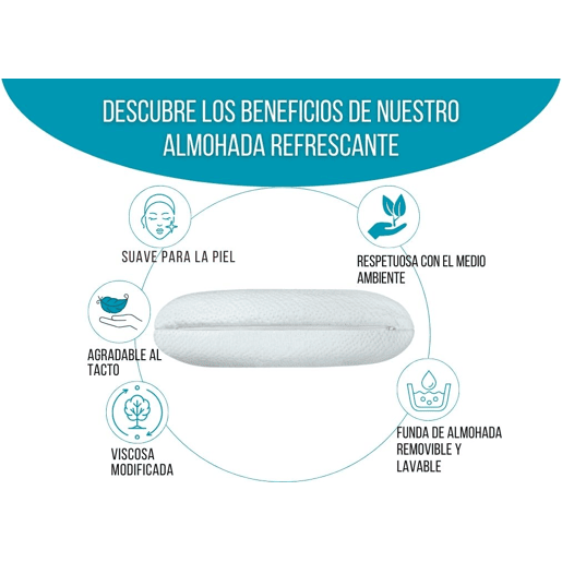 Almofada Refrescante ClimaConfort ICE 60x40 com Gel Infundido, Fronha Termorreguladora de Viscose Respirável