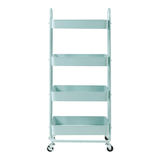 Carrinho de serviço Pyhäntä com 4 cestos em aço 104 x 46 x 35 cm - Verde menta en.casa