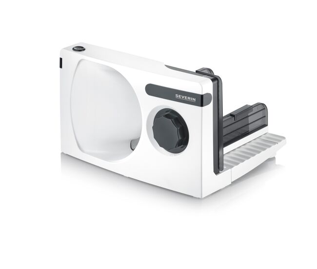 Severin - cortafiambres eléctrico con corte 0-15 mm, cortadora de fiambre apta para carne, pan y queso, máquina para cortar, rebanadora con protector