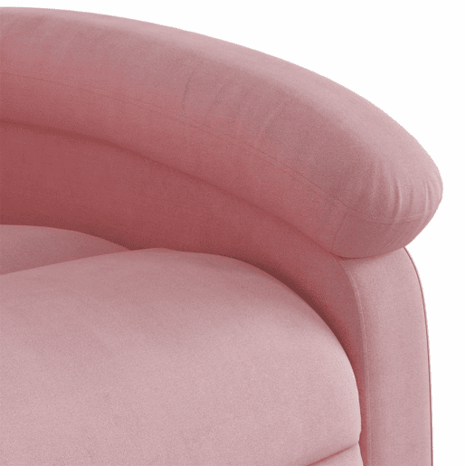 vidaXL Poltrona de massagens reclinável veludo rosa vidaXL Poltrona de massagens reclinável veludo rosa