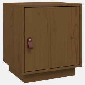 vidaXL Mesa de cabeceira 40x34x45 cm pinho maciço castanho mel