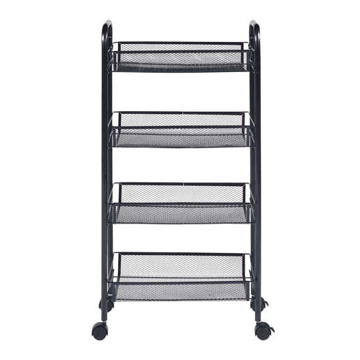 Carro de cozinha Tromsø com 4 cestos em aço 83x44x26cm - Preto en.casa