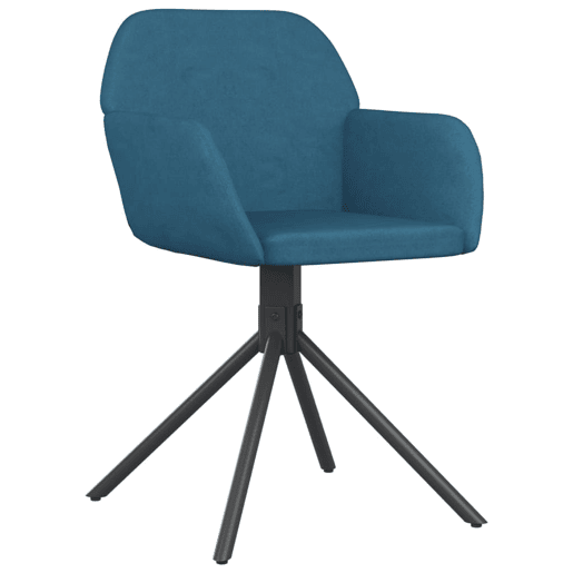 vidaXL Cadeiras de jantar giratórias 2 pcs veludo azul vidaXL Cadeiras de jantar giratórias 2 pcs veludo azul