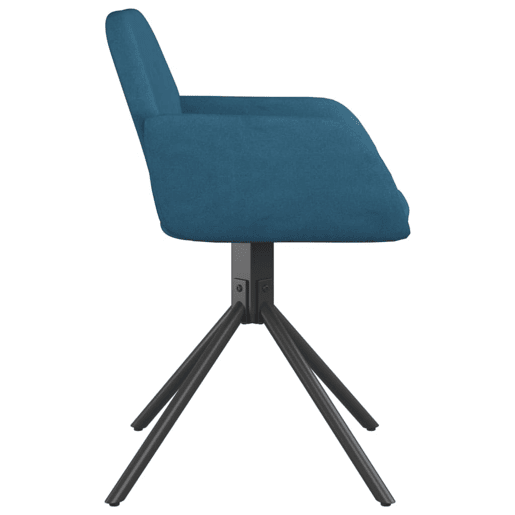 vidaXL Cadeiras de jantar giratórias 2 pcs veludo azul vidaXL Cadeiras de jantar giratórias 2 pcs veludo azul