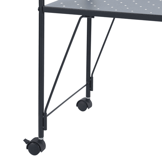 Carrinho de serviço Austrheim 2 prateleiras 1 cesto aço 73x50x33 cm - Preto en.casa