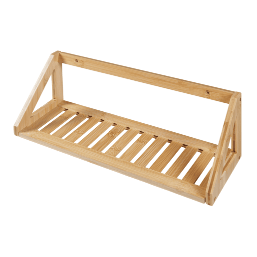 Conjunto de 2 prateleiras flutuantes Gjerdrum bamboo 43x15x15cm - Natural en.casa