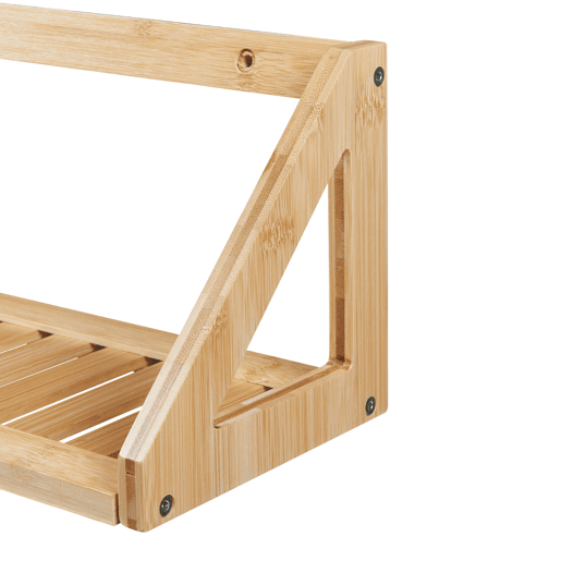 Conjunto de 2 prateleiras flutuantes Gjerdrum bamboo 43x15x15cm - Natural en.casa