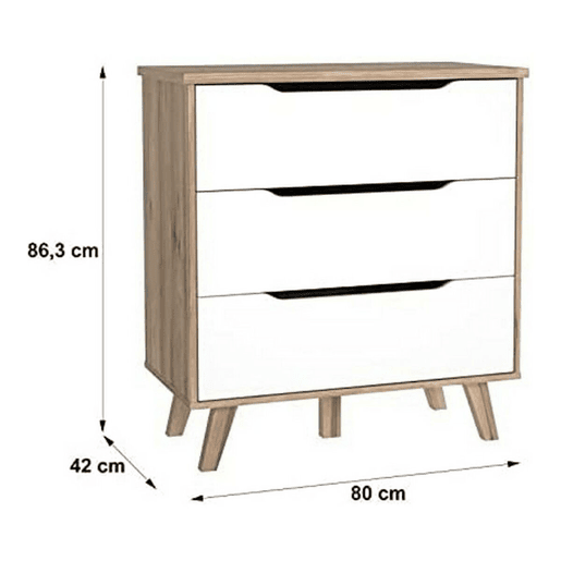 Cómoda Vankka Madeira Eik (80 x 42 x 86,3 cm) Cómoda Vankka Madeira Eik (80 x 42 x 86,3 cm)