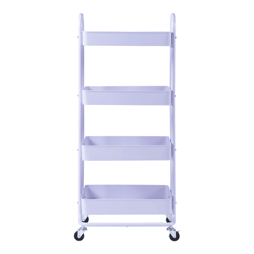 Carrinho de serviço Pyhäntä com 4 cestos em aço 104 x 46 x 35 cm - Roxo en.casa