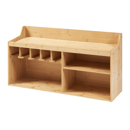 Organizador de ferramentas Gjemnes em bambu 86x25x45cm - Natural en.casa