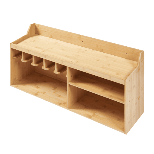 Organizador de ferramentas Gjemnes em bambu 86x25x45cm - Natural en.casa