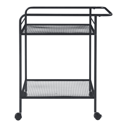 Carro de serviço Hole com 2 prateleiras em metal 72 x 62 x 45 cm - Preto en.casa