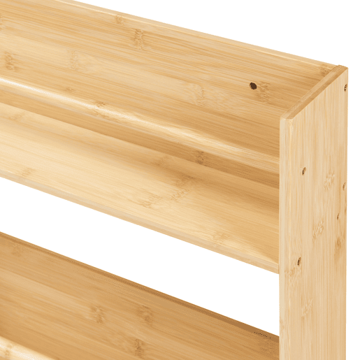 Prateleira de parede Hareid 3 níveis bambu 80x60x12cm - Natural en.casa