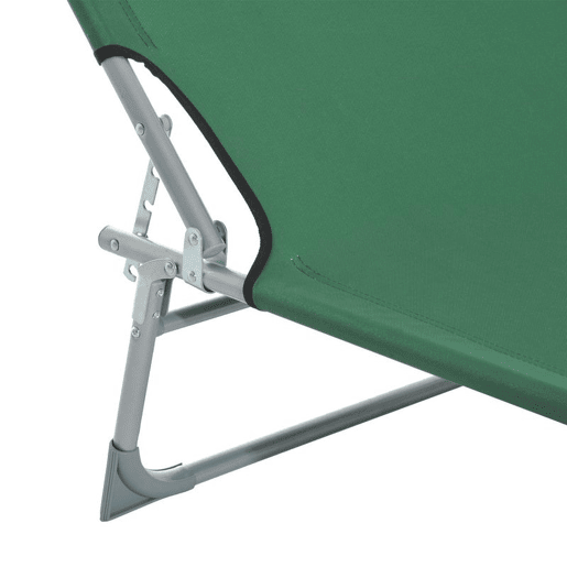 Outsunny Espreguiçadeira Dobrável e Reclinável em 4 Posições Espreguiçadeira de Campismo com Estrutura Metálica e Tecido Oxford para Exterior 187x58x28 cm Verde