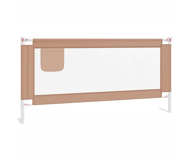 Vidaxl barandilla de seguridad cama de niño taupe tela 190x25 cm