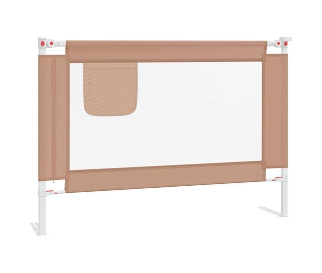 Vidaxl barandilla de seguridad cama de niño tela gris taupe 90x25 cm