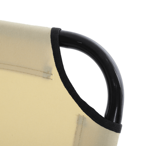 Outsunny Conjunto de 2 Espreguiçadeiras Dobráveis Espreguiçadeiras de Jardim Reclináveis com Encosto Ajustável em 5 Níveis Carga 120 kg para Varanda Piscina 188x56x28 cm Bege