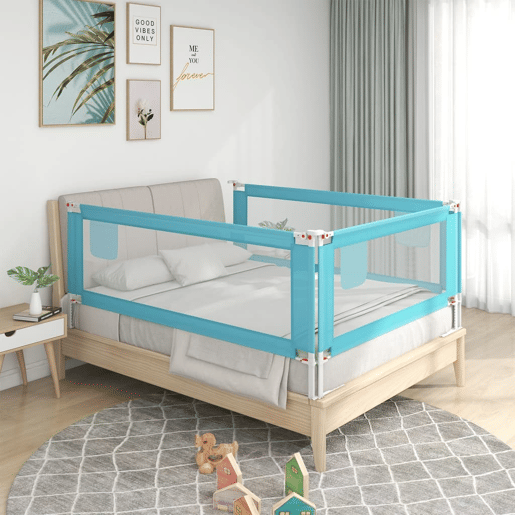 vidaXL Barra de segurança p cama infantil tecido 90x25 cm azul vidaXL Barra de segurança p cama infantil tecido 90x25 cm azul