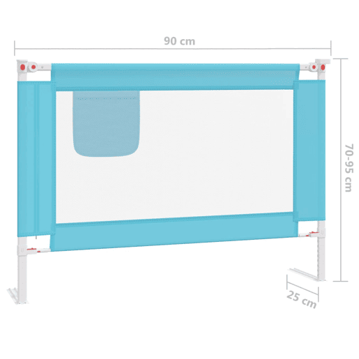 vidaXL Barra de segurança p cama infantil tecido 90x25 cm azul vidaXL Barra de segurança p cama infantil tecido 90x25 cm azul