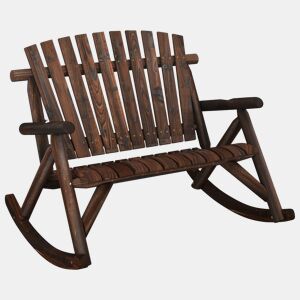 vidaXL Banco de baloiço p jardim 2 lugares 123x96x102 cm abeto maciço
