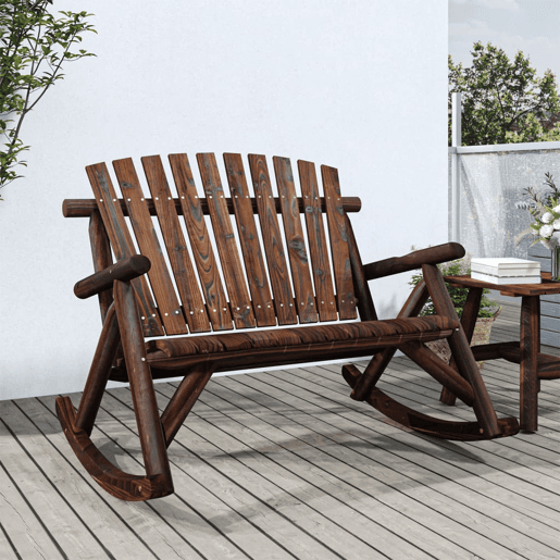vidaXL Banco de baloiço p jardim 2 lugares 123x96x102 cm abeto maciço vidaXL Banco de baloiço p jardim 2 lugares 123x96x102 cm abeto maciço