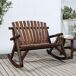 Banco mecedora de jardín de 2 plazas madera 123x96 Banco mecedora de jardín de 2 plazas madera 123x96 Madera Clara