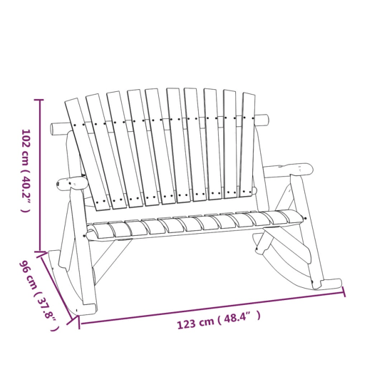 vidaXL Banco de baloiço p jardim 2 lugares 123x96x102 cm abeto maciço vidaXL Banco de baloiço p jardim 2 lugares 123x96x102 cm abeto maciço