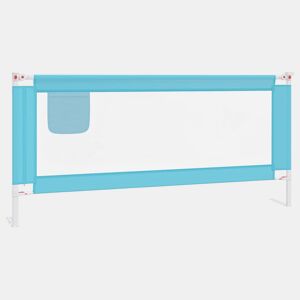 vidaXL Barra de segurança p cama infantil tecido 200x25 cm azul