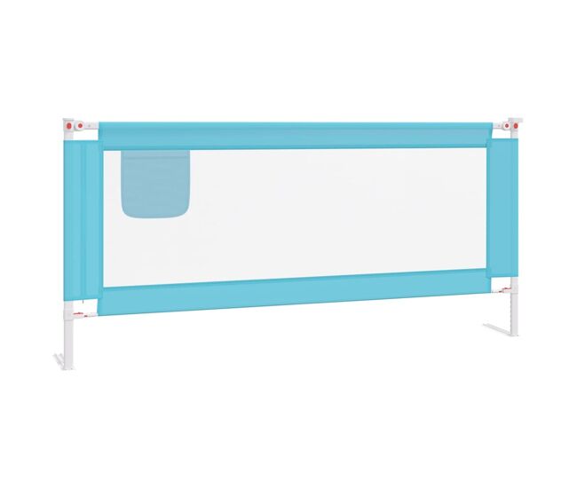 Vidaxl barandilla de seguridad cama de niño azul tela 200x25 cm