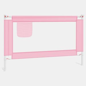 vidaXL Barra de segurança p cama infantil tecido 120x25 cm rosa