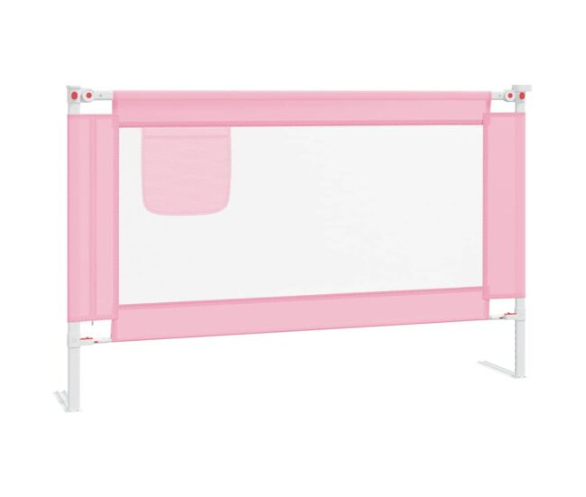 Vidaxl barandilla de seguridad cama de niño rosa tela 120x25 cm