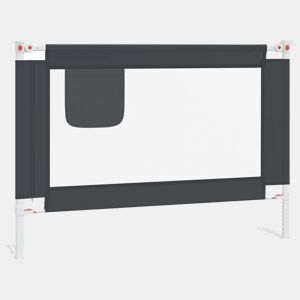 vidaXL Barra segurança p cama infantil tecido 90x25 cm cinza-escuro
