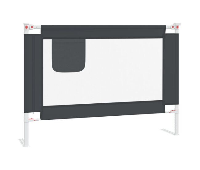 Vidaxl barandilla de seguridad cama de niño tela gris oscuro 90x25 cm