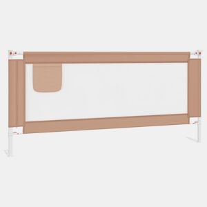 vidaXL Barra segur. p cama infantil tecido 200x25cm cinza-acastanhado