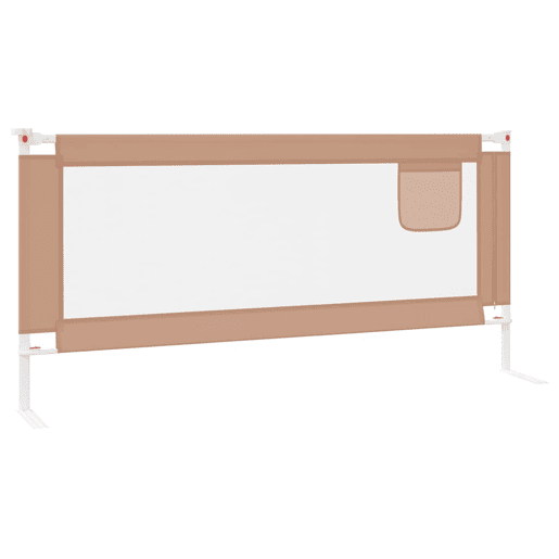 vidaXL Barra segur. p cama infantil tecido 200x25cm cinza-acastanhado vidaXL Barra segur. p cama infantil tecido 200x25cm cinza-acastanhado