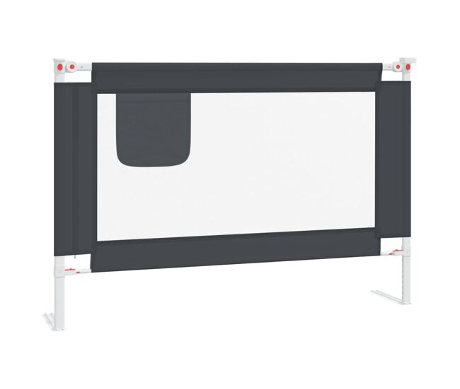 Vidaxl barandilla de seguridad cama de niño gris oscuro tela 100x25 cm