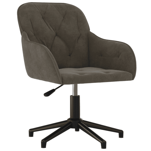 vidaXL Cadeiras de jantar giratórias 2 pcs veludo cinzento-escuro