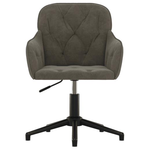 vidaXL Cadeiras de jantar giratórias 2 pcs veludo cinzento-escuro