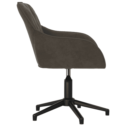 vidaXL Cadeiras de jantar giratórias 2 pcs veludo cinzento-escuro