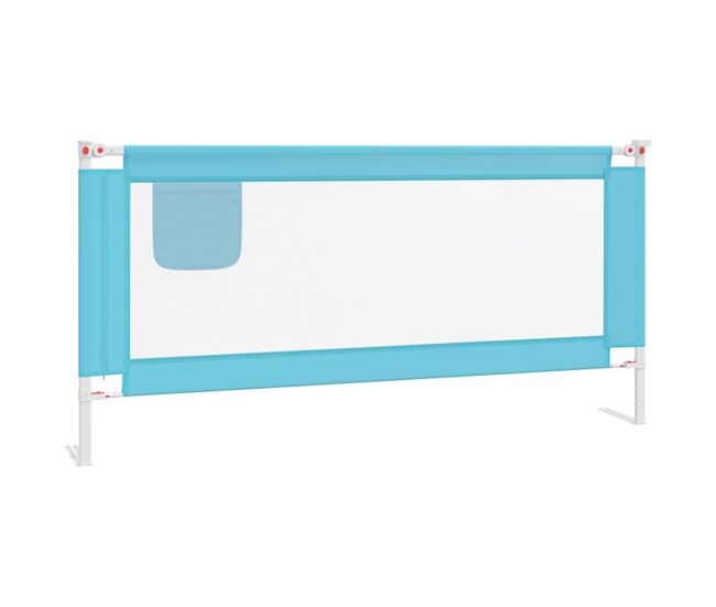Vidaxl barandilla de seguridad cama de niño azul tela 190x25 cm