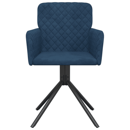 vidaXL Cadeiras de jantar giratórias 2 pcs veludo azul vidaXL Cadeiras de jantar giratórias 2 pcs veludo azul