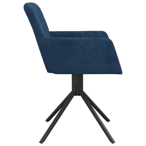 vidaXL Cadeiras de jantar giratórias 2 pcs veludo azul vidaXL Cadeiras de jantar giratórias 2 pcs veludo azul
