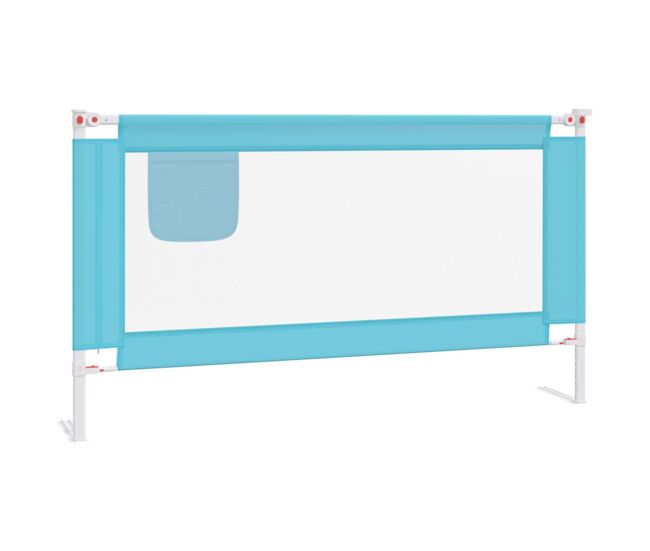 Vidaxl barandilla de seguridad cama de niño azul tela 150x25 cm