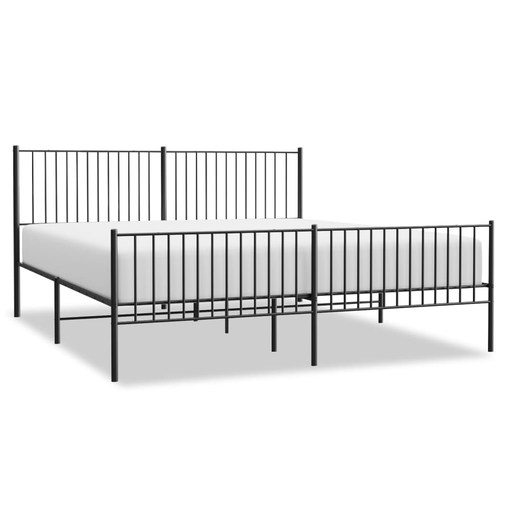 Estructura de cama 193x203 Negro