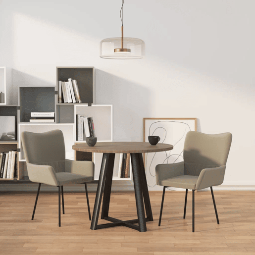vidaXL Cadeiras de jantar 2 pcs veludo cinzento-claro vidaXL Cadeiras de jantar 2 pcs veludo cinzento-claro
