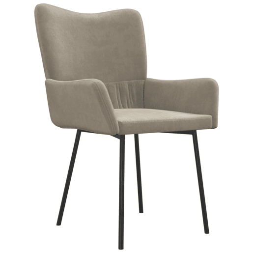 vidaXL Cadeiras de jantar 2 pcs veludo cinzento-claro vidaXL Cadeiras de jantar 2 pcs veludo cinzento-claro