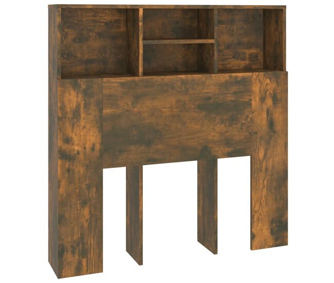 Vidaxl armario cabecero roble ahumado 100x19x103,5 cm