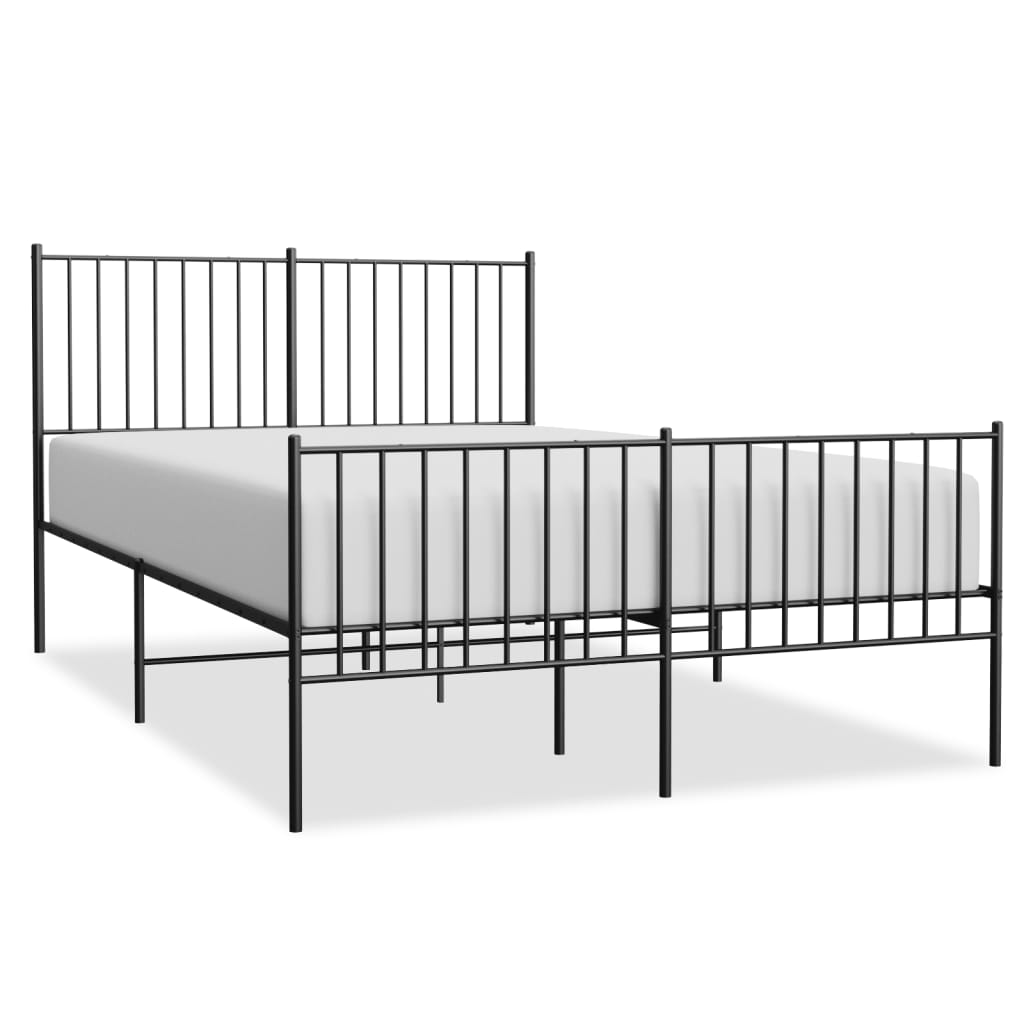 Estructura de cama 135x190 Negro