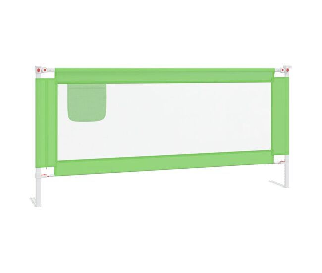 Vidaxl barandilla de seguridad cama de niño verde tela 200x25 cm